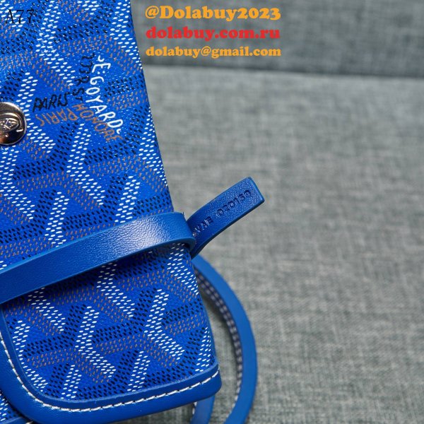 AAA+ Goyard Classic Chevron St. Louis PM Totes Blue Bags