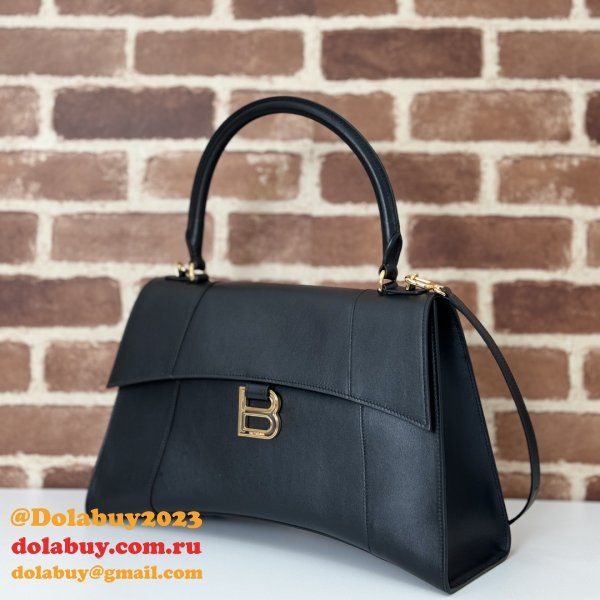 Balenciaga Replica Box In Black 812214 Hourglass Handbag