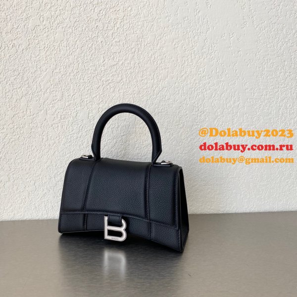 The Best Affordable Balenciaga Knock off Lychee Pattern Hourglass 19/23cm Bag