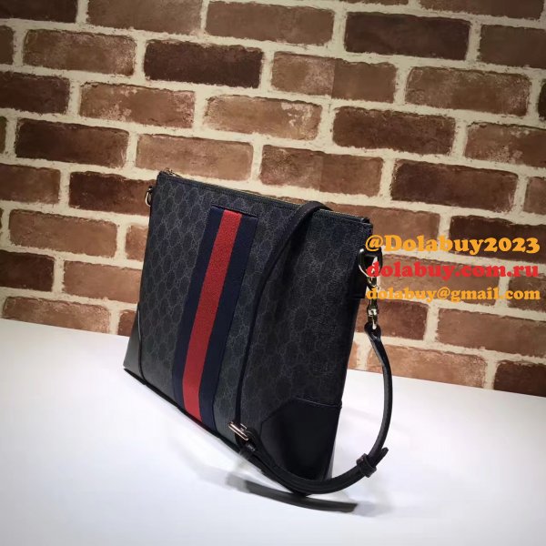 7 Star Gucci Fake 474139 GG Supreme Wide Messenger