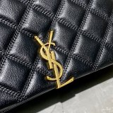 Replicas Saint Laurent Becky Large chain bag in quilted lambskin