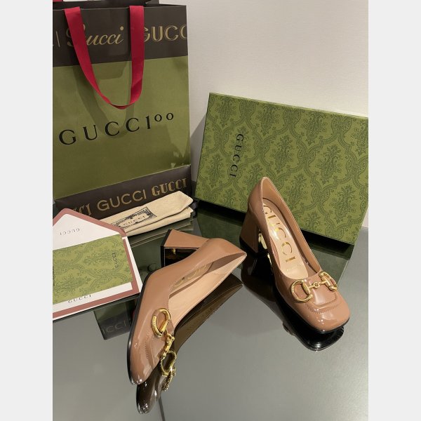 Pump Patent Heels Ballet Flat Horsebit Replica Gucci Shoes