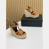 Saint Laurent Replica Espadrille Platform Wedge Sandals Heel Shoes