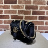 Black Velvet 443497 Gucci GG Marmont Matelassé Shilder Replica Bag