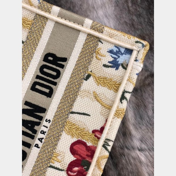 Mini Dior Book Tote Replica Oblique Embroidery