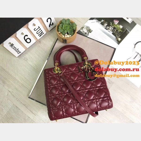 Fashion Christian Dior Lady Dior Top Quality 24CM Fake Bag