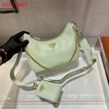 Replica Prada Handbags Cheap Highest Quality For Leather Hobo Re-Edition You