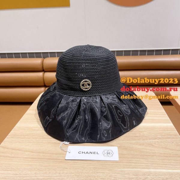 AAA+ CC Replica Big brim Camellia straw hat