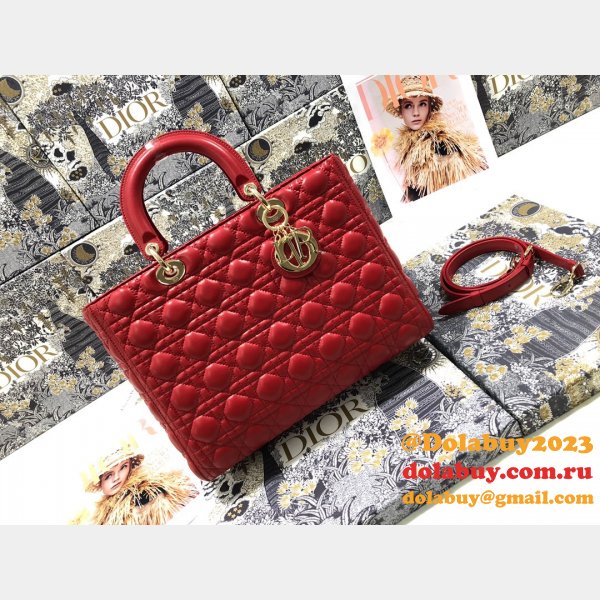 Inspired Duplicate dior lady lambskin 32CM HANDBAG