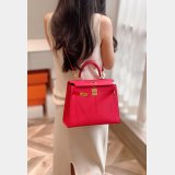 High Quality Replica Hermes Epsom Kelly 19/25/28CM Red Bag For Sale