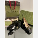 Pump Patent Heels Ballet Flat Horsebit Replica Gucci Shoes