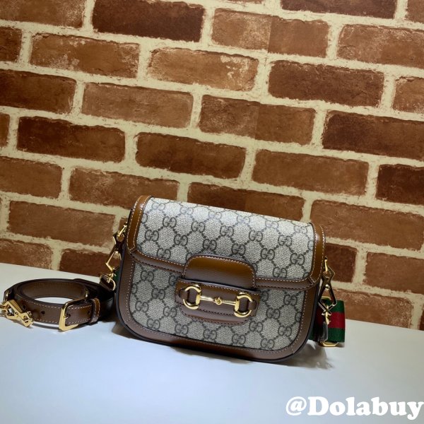 Gucci Beige Replicas Horsebit 1955 mini aaa bag