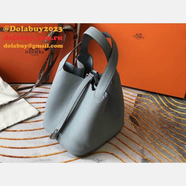 Designer Hermes Picotin Bags 18/22CM Silver Replica Best Online