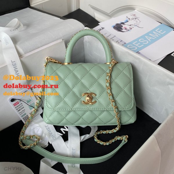 Replica Handle Matelasse 2Way AS2215 Shoulder Bag CAVIAR 19CM