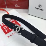 AAA+ Replica CC Leather Belt Width 3.0cm black