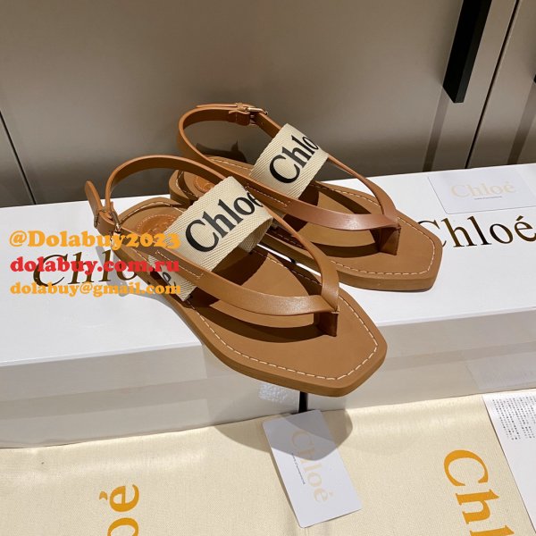 Designer Slippers Dupe AAAAA Replica Chloe Flip Flops