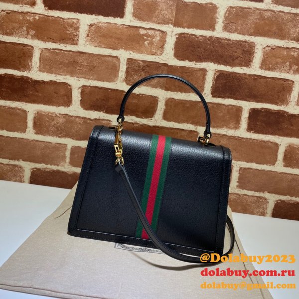 Gucci Black/Cream Ophidia small top handle Replica bag