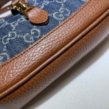 Beige/Ebony Fake Gucci Jackie 1961 mini shoulder 637092 bag