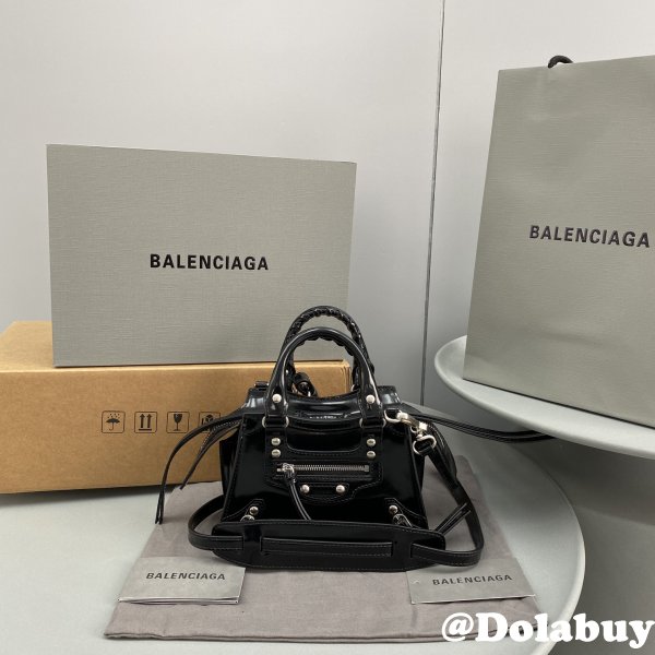 Designer balenciaga cuag Patent leather black