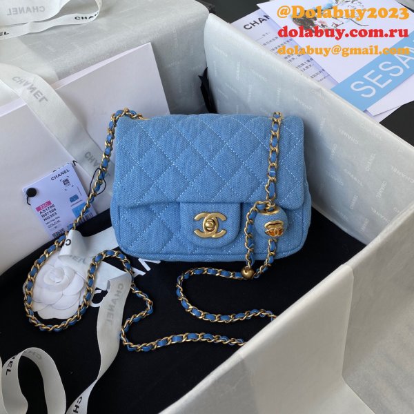 Best Replica AS1786/AS1787 light/deep Blue color Denim Handbags 2022