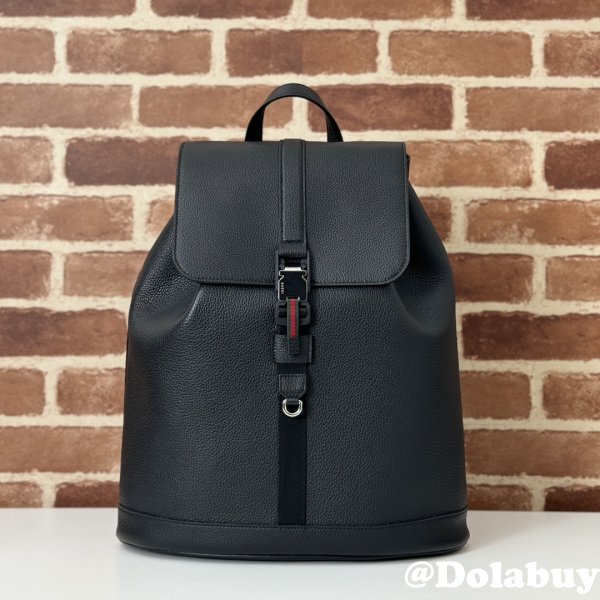 Luxury Replicas Large Backpack Gucci Mens 816750 Black Bag