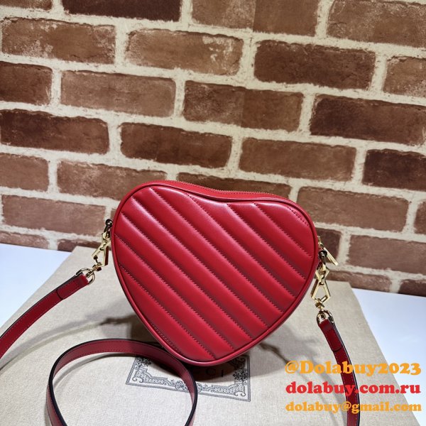 Top Quality GG MARMONT 751628 Heart matelasse BAG