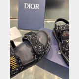 Top Quality dior Fabric with Gold-Tone Butterfly Dioract Sandal