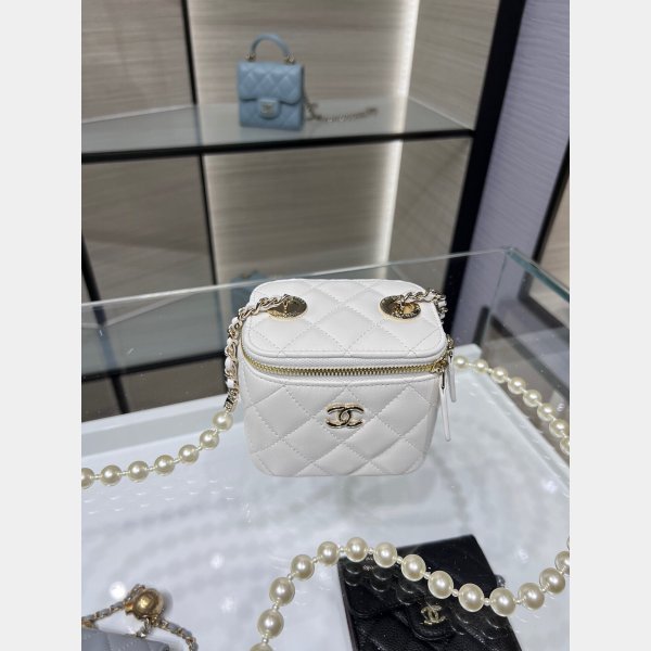 Luxury CC 22P pearl chain lipstick bag AP2581Y