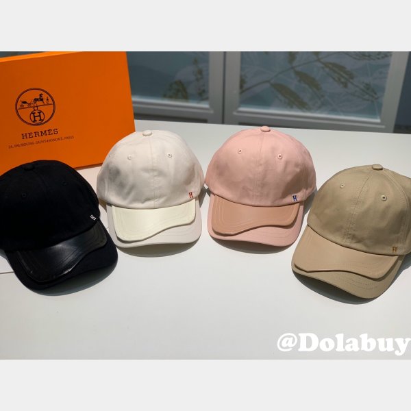 Hermes High Quality Canvas fabric Peaked cap