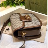 Gucci Replica GG Horsebit 1955 shoulder 602204 Brown bag