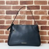 Gucci Duplicate GG Emblem 815217 Shoulder Black Best Bag