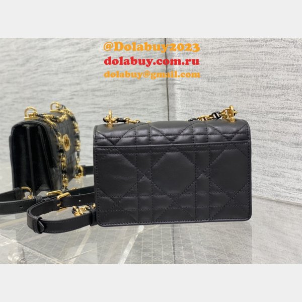 Top Quality 9277 Christian Dior 1:1 Mirror Knockoff Caro Black Bag