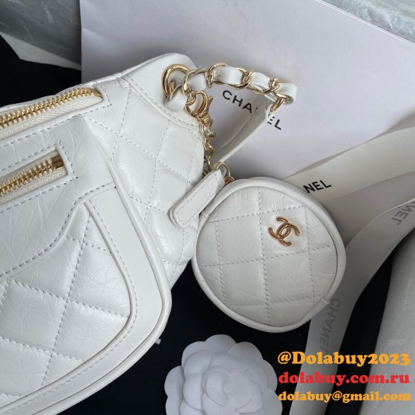 Designer CC High Quality Calfskin Waist AS1077 White Bag