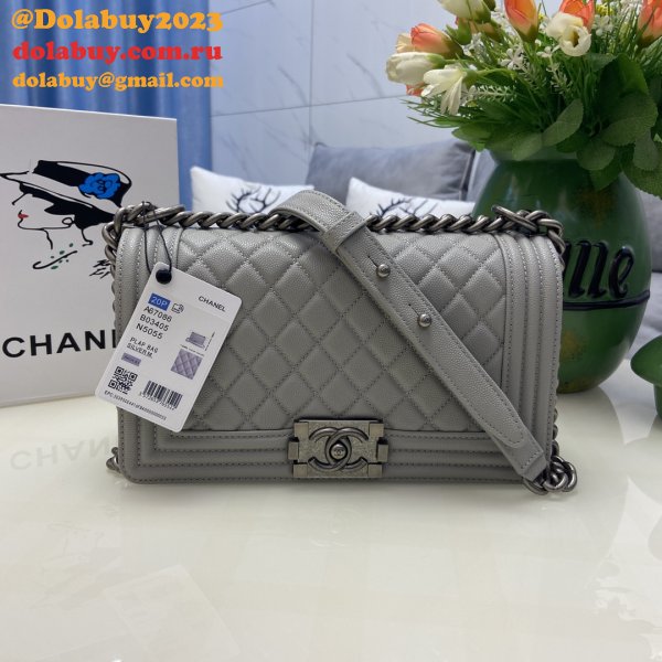 Replica CC Le Boy Flap Bag caviar leather 25CM