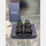 Top Quality dior Fabric with Gold-Tone Butterfly Dioract Sandal