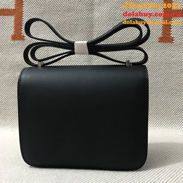 Hermes Constance Bag 18cm Epsom Leather Black