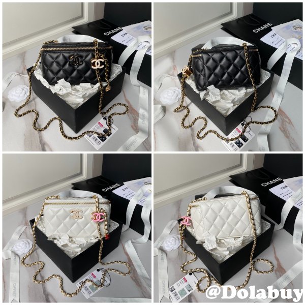 Top Quality Vanity AP3940 Classic Chain Replica Bag Black/White