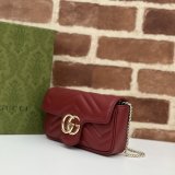 Gucci Replica Rosso Ancora GG Marmont Red Matelassé Chevron 476433/446744/443497 Bag