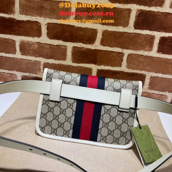 Best Quality Gucci Replica Ophidia belt bag 674081 GG supreme canvas